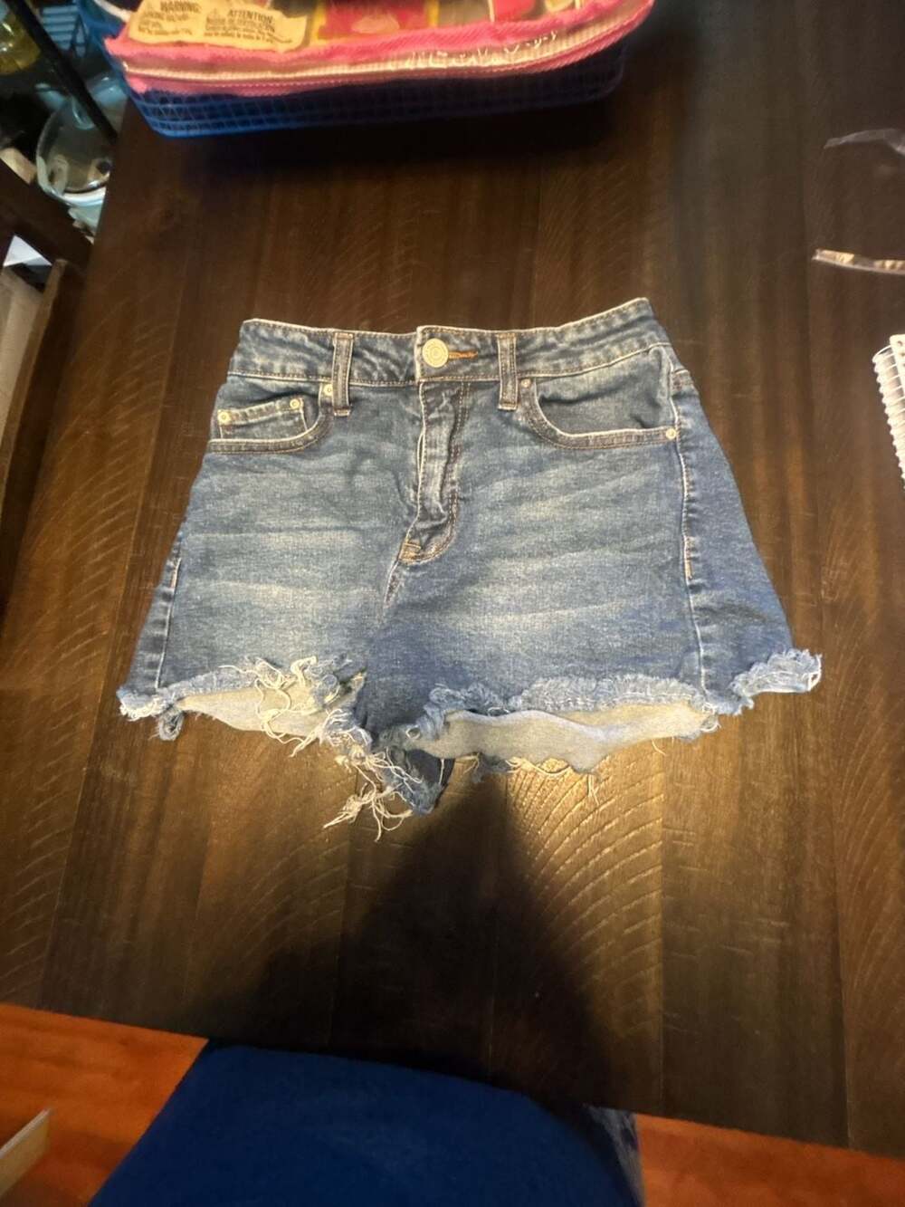 Indigo Rein Curvy High-Rise Distressed Denim Shorts Size 5